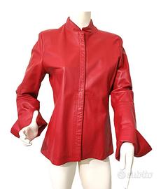 CHORIUM, GIACCA PELLE ROSSO CILIEGIA, 46 L