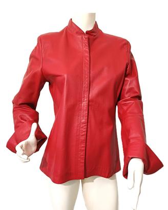 CHORIUM, GIACCA PELLE ROSSO CILIEGIA, 46 L