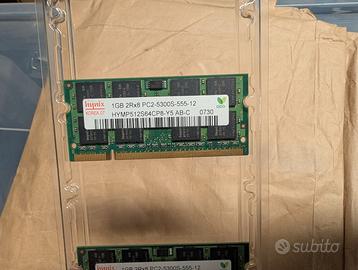 Ram portatile SODIMM DDR2 667 MHz PC2-5300S