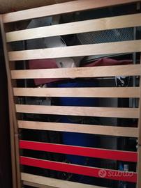 letto singolo in legno a doghe ortopedico