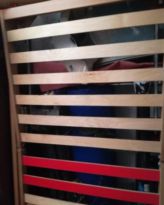 letto singolo in legno a doghe ortopedico