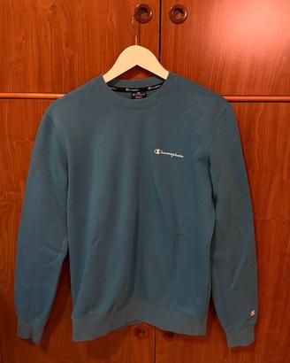 Champion felpa uomo girocollo azzurra taglia S log