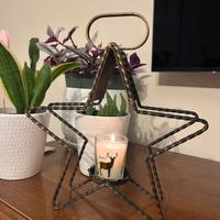 Porta candela in ferro battuto