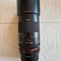 Obiettivo Samyang 100mm 2.8 sony F