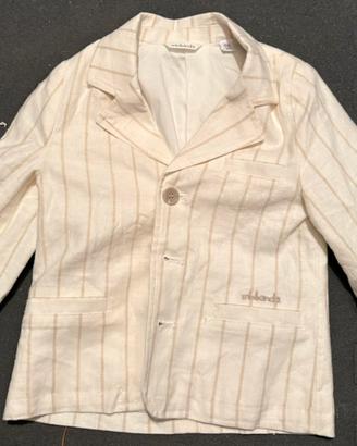 Giacca / Blazer Minibanda a righe beige e panna