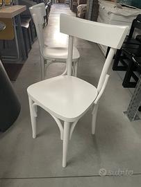 2 Sedia Milano Thonet laccata bianca opaca