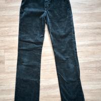 Pantaloni nero de velluto a coste. Taglia 26 XXS. 