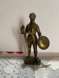 Statua Guerriero Medievale - Scultura In Ottone