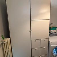 armadio guardaroba ikea grigio bianco
