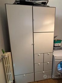 armadio guardaroba ikea grigio bianco
