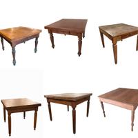 Lotto di 10 Tavoli Rustici Allungabili