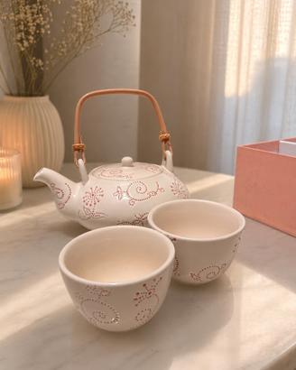 Set tea - teiera e due tazzine, stile giapponese