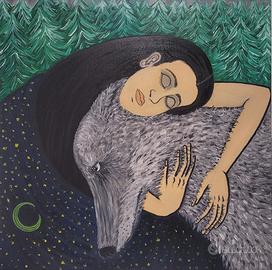 quadro dipinto a mano olio su tela 50x50 cm