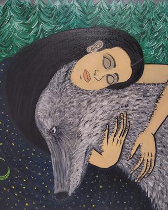 quadro dipinto a mano olio su tela 50x50 cm