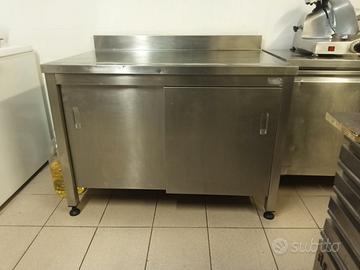 Tavolo armadiato inox 120×80×h80