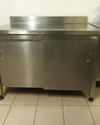 Tavolo armadiato inox 120×80×h80