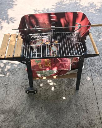BBQ Nuovo con Spiedo + Accessori – Perfetto per gr