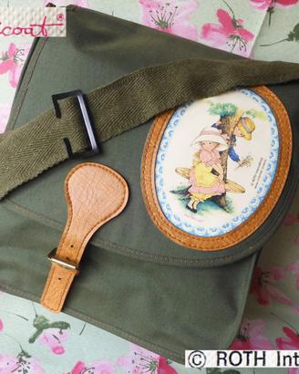 MISS PETTICOAT Vintage 1980 Borsa Tracolla Tessuto