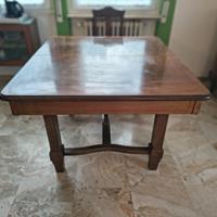 tavolo sedie d'epoca antiquariato legno massello 