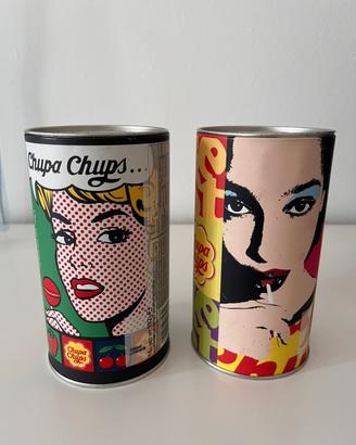 Coppia scatole di latta Chupa Chups Pop Art