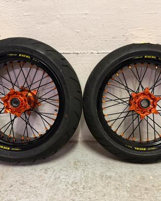 Cerchi 17 Excel Faba motard ktm GOMMATI NUOVI