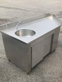 Mobile Lavello professionale in acciaio Inox