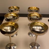 6 calici/coppe da Champagne argento di Brandimarte
