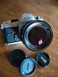 Nikon FM e obiettivo nikkor AI 135mm 3,5