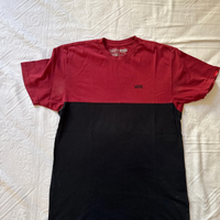 Maglietta cotone Vans tg M rossa e nera