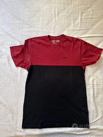 Maglietta cotone Vans tg M rossa e nera