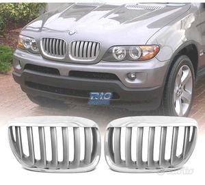 GRIGLIE BMW X5 E53 LCI 04-06 LOOK TITANIO CROMATO 