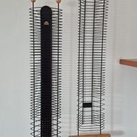 PORTA CD IN METALLO E LEGNO