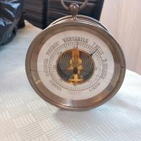 Antico Barometro Aneroide in Metallo Argentato - 