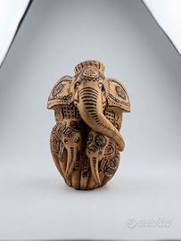 Scultura elefante in noce di cocco
