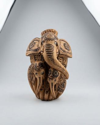 Scultura elefante in noce di cocco