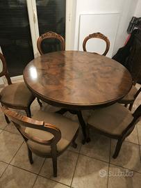 Tavolo (allungabile) in Vero Legno con 6 sedie