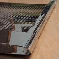 Vassoio vintage in acciaio Inox, design Coppola