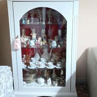 cristalliera stile classico bianco 