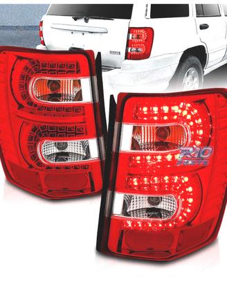 FANALI A LED JEEP GRAND CHEROKEE 99-05 ROSSO CHIAR
