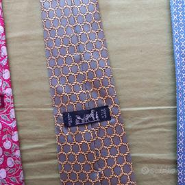 Cravatta Hermès Paris in pura seta fantasia corde