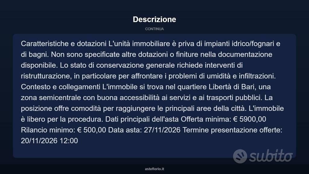 Appartamento – Bari, Libertà, Municipio 1 - Vista 4