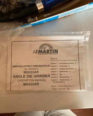 Smerigliatrice pneumatica ad angolo