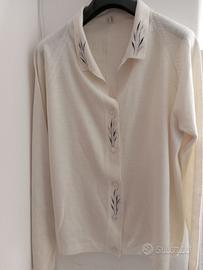 cardigan bianco/ panna