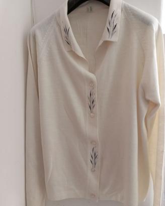 cardigan bianco/ panna