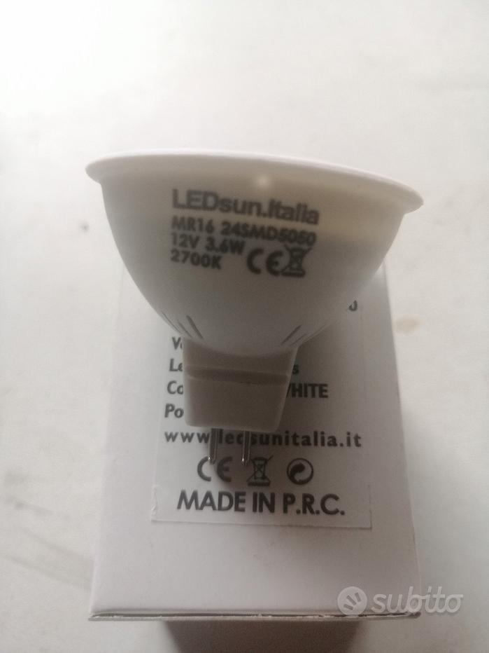 Lampadina led G4 3.6W 12 Volts luce bianca calda e fredda