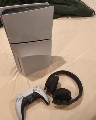 PlayStation 5 Slim Digital + DualSense + Cuffie Pu