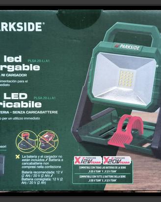 Nuovo!Lampada faro LED batteria Parkside GARANZIA