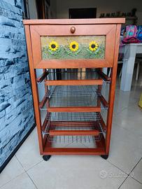 mobiletto portapane e frutta