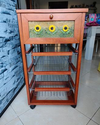mobiletto portapane e frutta
