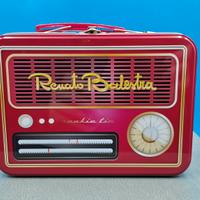 Scatola latta a forma di radio vintage Balestra 